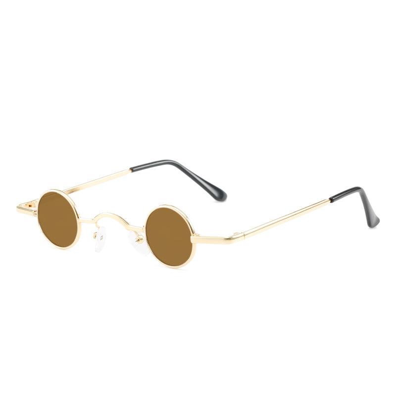 Small Frame Round Retro Sunglasses Men'S And Women'S Shape Mini Small Round Frame Prince Glasses Hip-Hop Sunglasses Tide