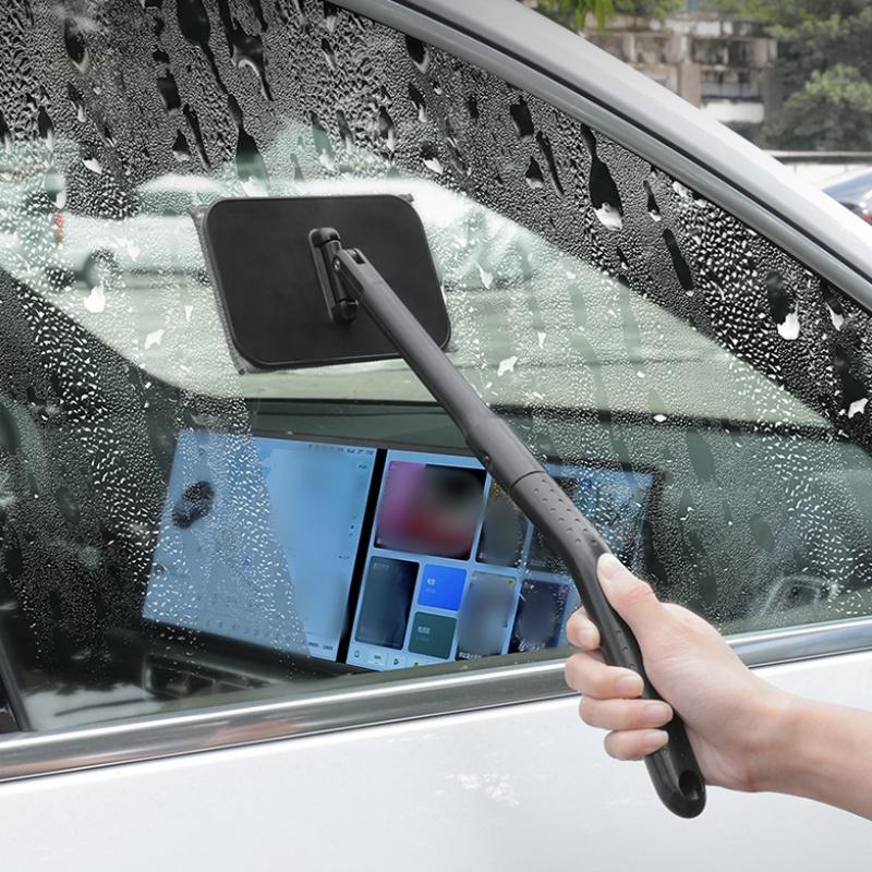 Car Windshield Glass Wiper Set Auto Window Cleaning Defogging Brush Water Scraping Tool Reusable Pad Car Accessories