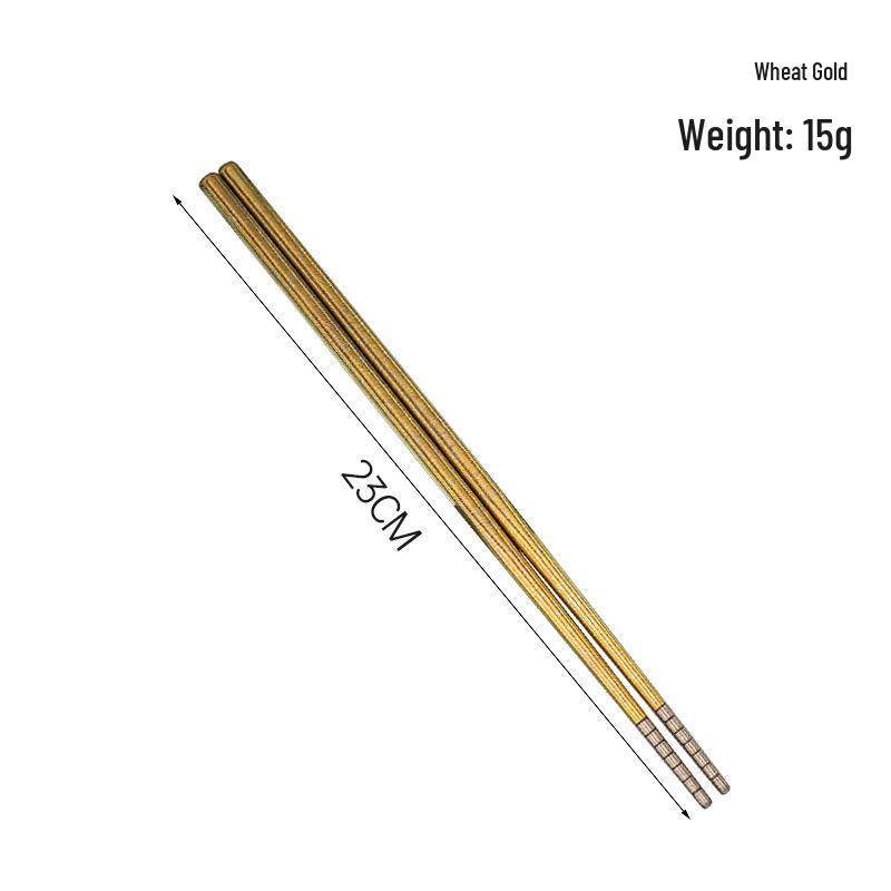 

Macaron Color Non-slip Pure Titanium Chopsticks - Portable for Household, Outdoor, and Camping Use. 23cm