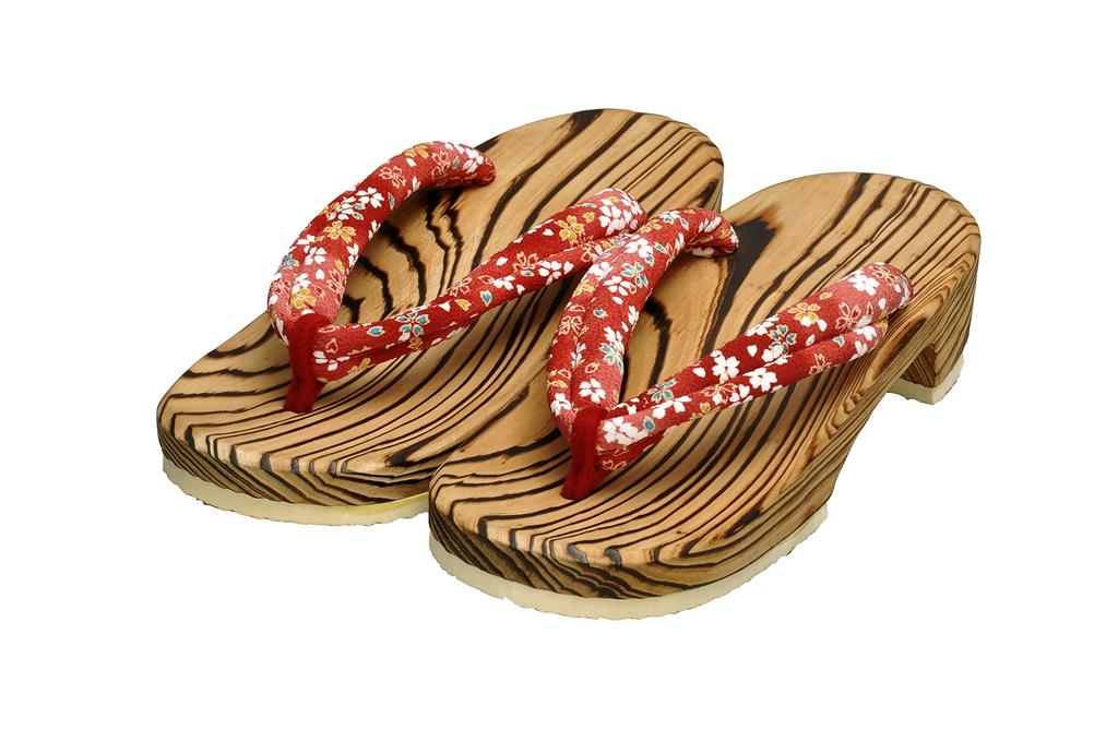 Sakai Sangyo Ukon Geta Made in Japan with Hita featuring a brocade floral Available in sizes and Perfect for Hita Geta and other summer Features a