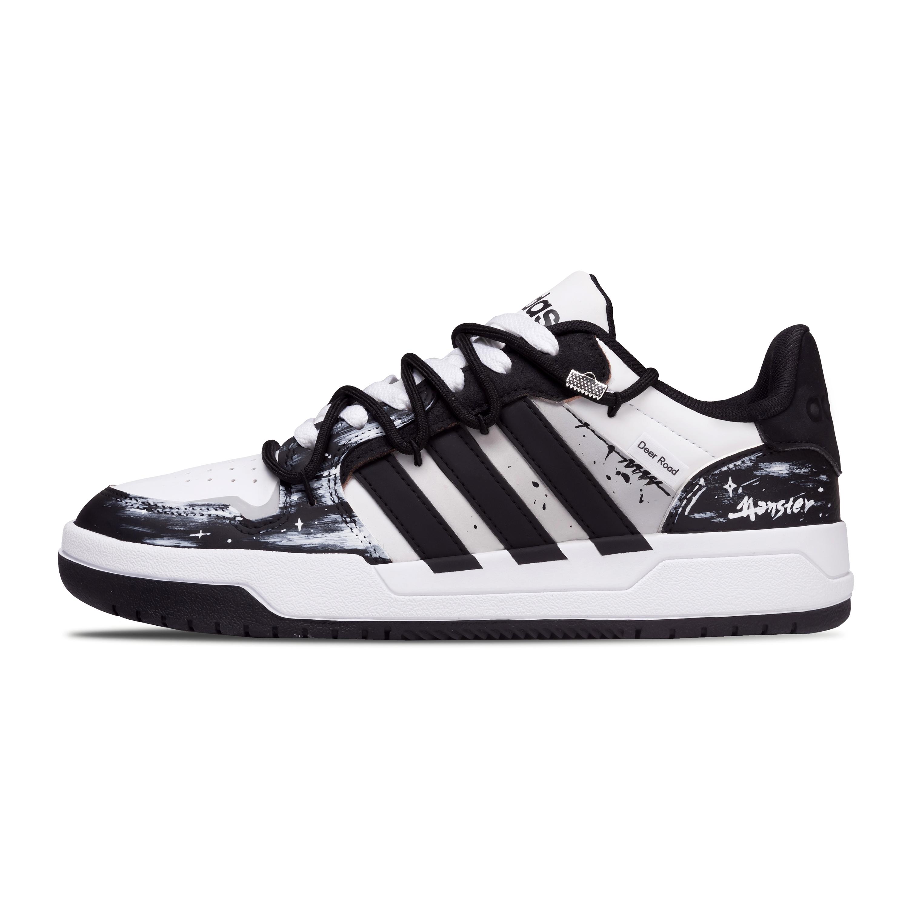 

Adidas ENTRAP Coverage Slip Resistant And Abrasion Resistant Low top Skateboard Shoes Unisex Black White JQ3923(Team216-) 42⅔