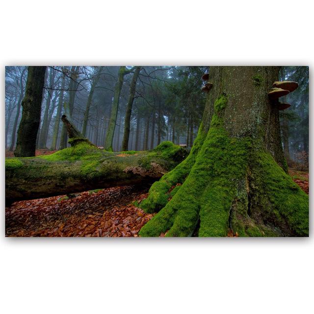 Modern Forest Green Tree Nature Landscape Posters and Prints Canvas Painting Wall Art Picture For Living Room Cuadros Home Decor No Frame