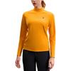 Fila Outdoor Breathable Dopamine Stand Collar Half Zip Knit Long Sleeve T-Shirt Women Tops Orange-Peel-Yellow A11W517203FYE