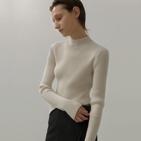 ATELIER NAIN Kali Wool Unbalance Slim Knit(T-6958)