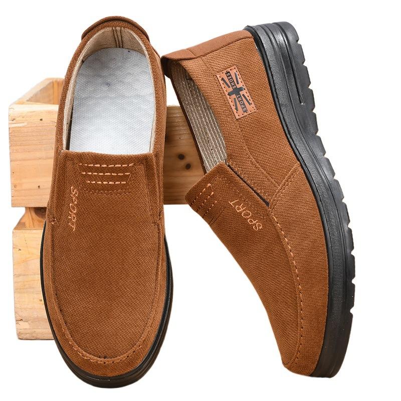 Hy ****** und Herbst Alte ******* Stoffschuhe Herren Vielseitige S**t-Sohlenstoffschuhe Ein Pedal Atmungsaktiv Polyurethan Mittelalterliche und ältere Väter