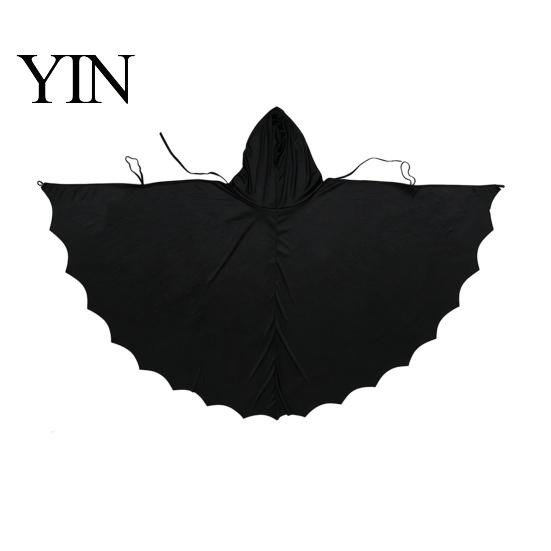 Durable Repeated Use Costume Halloween Bat Wing Cape, Adult Kids Hooded Family Matching Apparel Cosplay Cloak for Festive Party Outfit Creative
