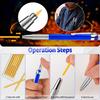 3 Pcs Welders Pencil with 36 Pcs Silver Round Refills, Welders Pencil for Metal, Welding Markers for Metal with Built-in Sharpener for Pipe Fitter
