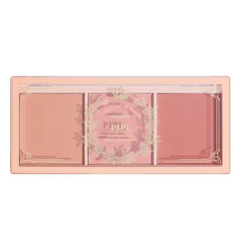 Three-color Blush for Nude Makeup Natural Matte, Long-lasting