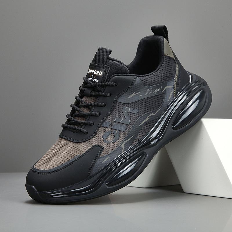 

Сезонные дышащие мужские повседневные спортивные кроссовки для бега 2024 года с нескользящей и непахнущей сетчатой подошвой 38 хаки