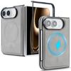 For IPhone Duo Fold Case Luxury PU Leather Skin Magnetic Protective Back Cover for MagSafe Wireless Charging Phone Shell Funda