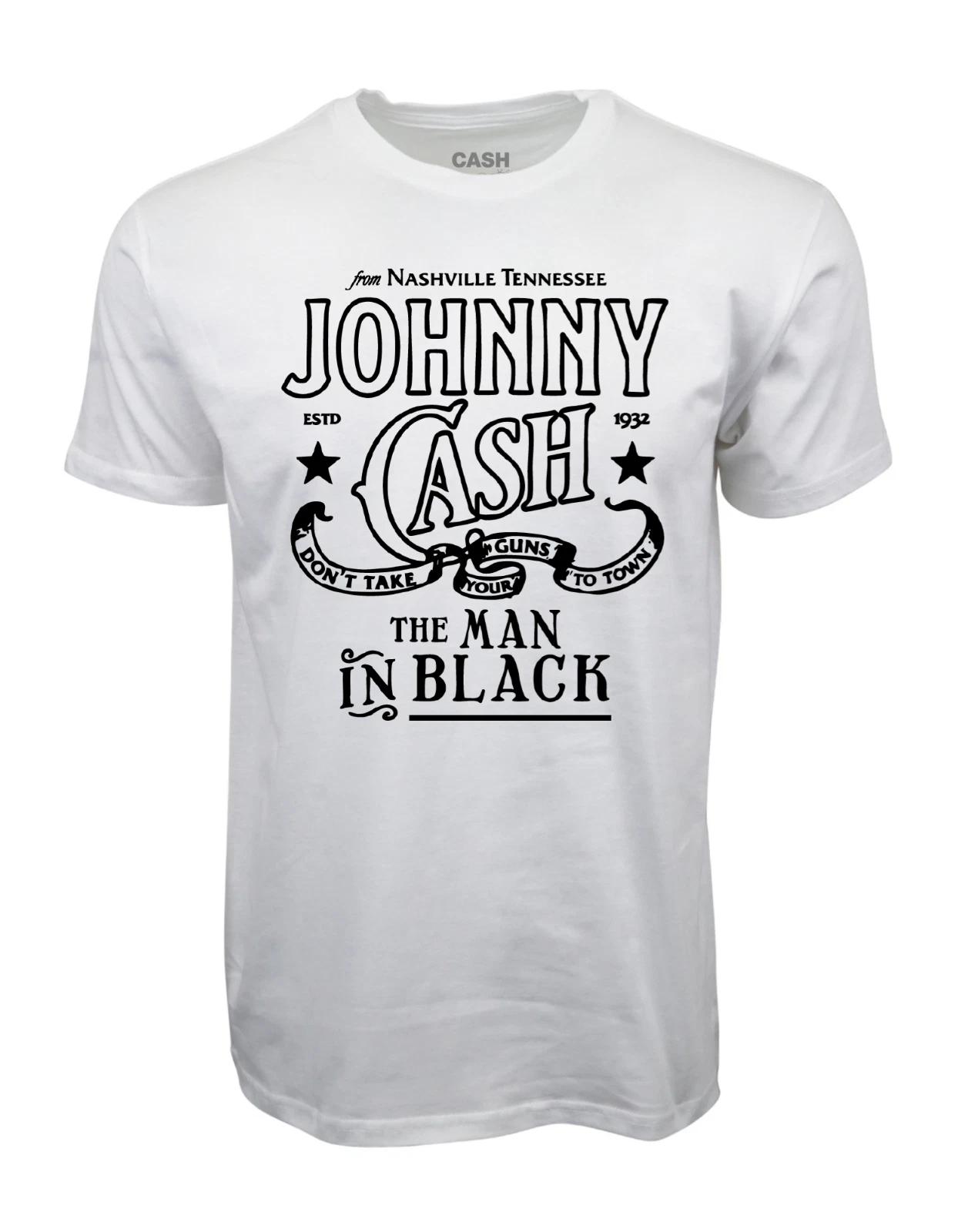 Unisex Adult Casual Graphic Johnny Cash The Man In Graphic T shirt ... XXL