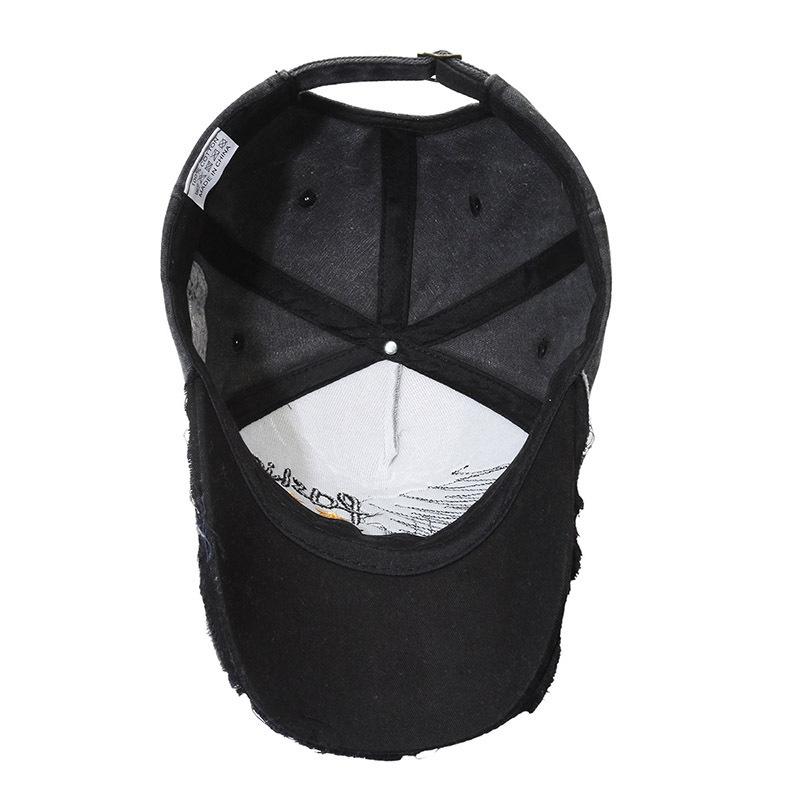 Baseball Cap Men'S Retro Washed Retro Letter Embroidered Cap Outdoor Sports Sun Protection Sun Hat Children