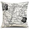 Nautical Dcor Pillowcase Compass And Anchor Cushion Cover Marine Style Home Dcor Linen Pillowcase 45X45Cm