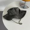 2025 Blue Cowboy Hiking Bucket Hats with String Men Denim Beach Sun Hat for Women Outdoor Couple Bob Panama Summer Fisherman Cap