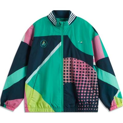 Li Ning Sportlicher Lifestyle Serie Colorblock Reißverschluss Stehkragen Bequem Atmungsaktiv Locker Windbreaker Unisex Oberbekleidung AFDUC05-2