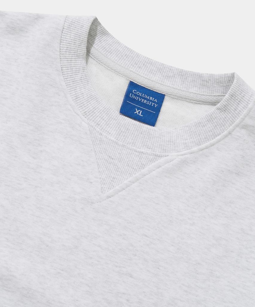 COLUMBIA UNIVERSITY Nyc Emb Terry S/S Crew Neck_Light Melange Gray