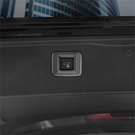 Carbon Fiber Tailgate Rear Door Switch Cover Trim For Toyota Alphard 2023 2024