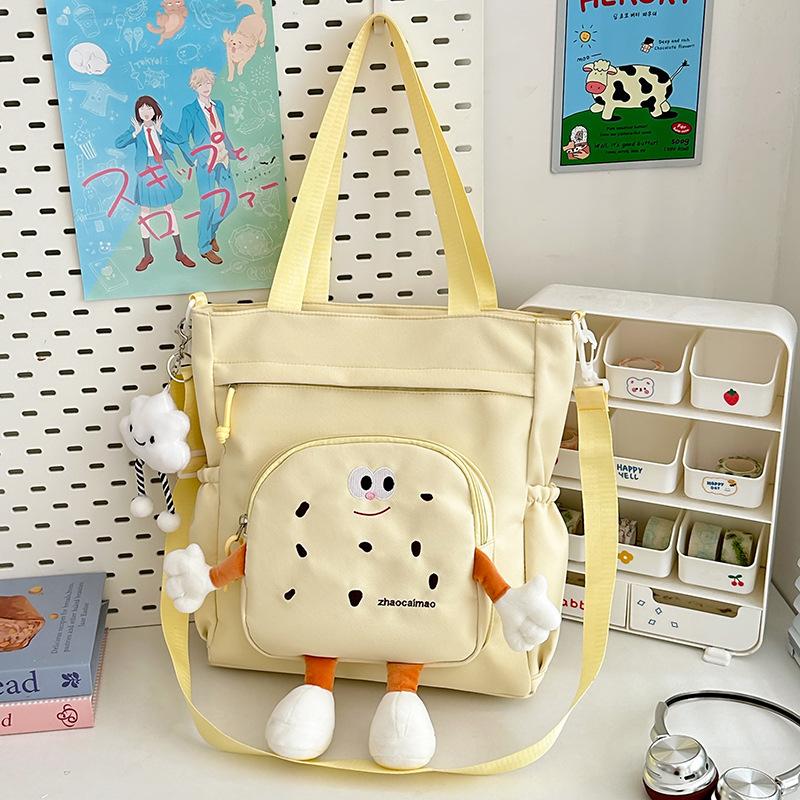 New tote bag female ins student remedial bag large capacity shoulder oblique span bag student remedial bag