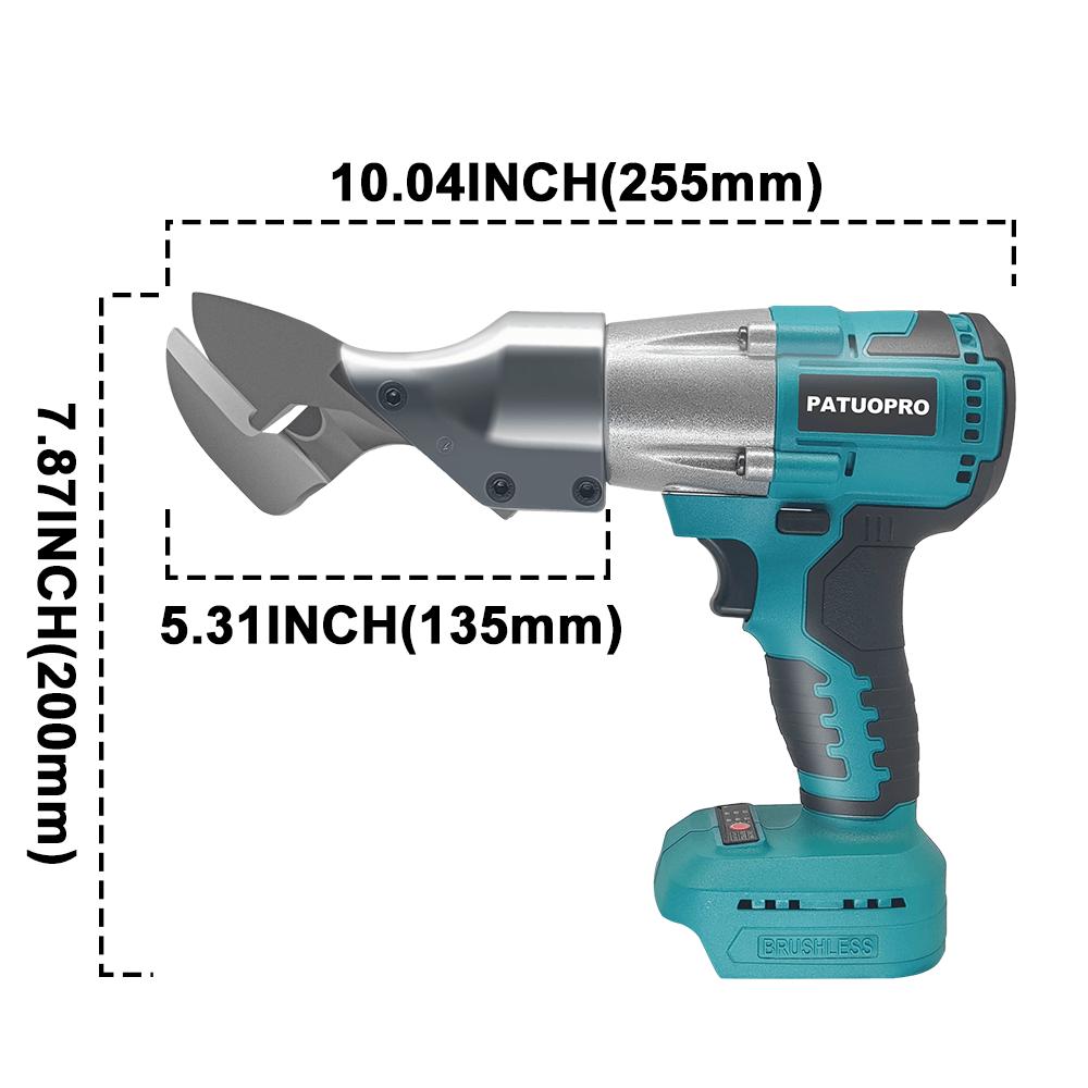PATUOPRO 300N.m Cordless Electric Iron Scissor Brushless Metal Shear Rechargeable Cutting Power Tool For Makita 18V Battery