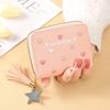 Tassel Heart Women's Short PU Wallet - Teen Fashion Coin Purse and Card Holder
