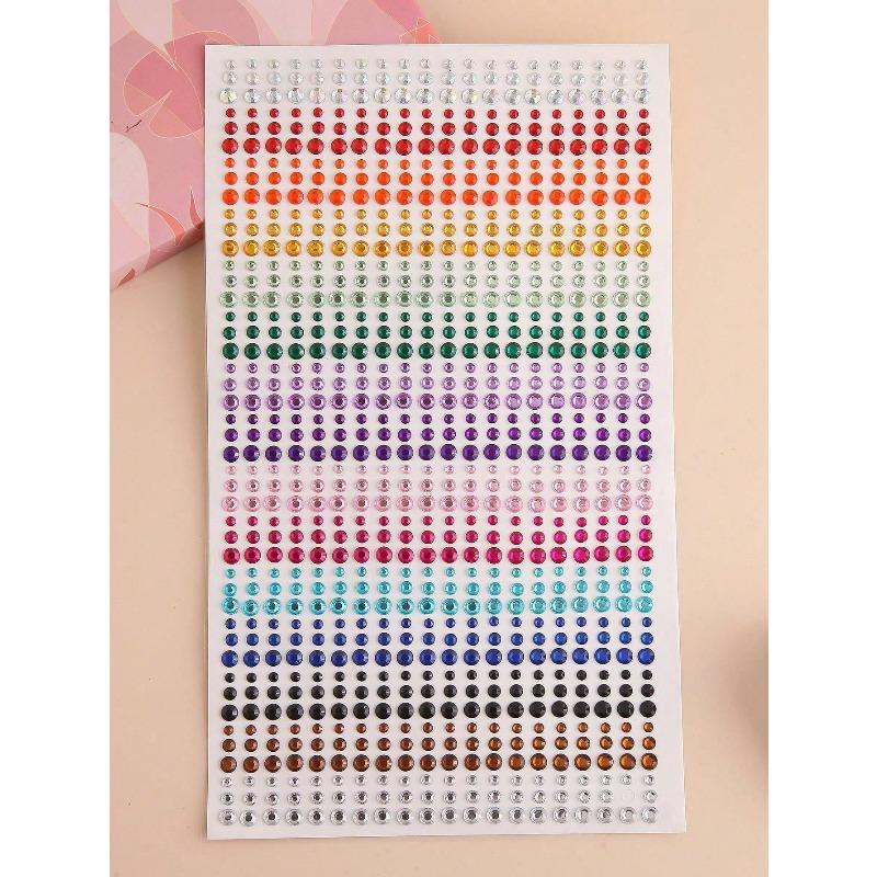 900pcs Colorful Rhinestones DIY, Rainbow Eye Stickers For Art Music Festival Stage Performance, Face Jewelry Makeup Accessories With Multiple Styles
