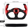 1Pcs Sport Racing 13 polegadas 330mm Volante de deriva plana D-Type PU Universal PCD = 70mm para direção rápida e furiosa