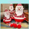 Creative Plush Santa Claus Doll With Long Legs Soft Cotton Outfit For Festive Decor
