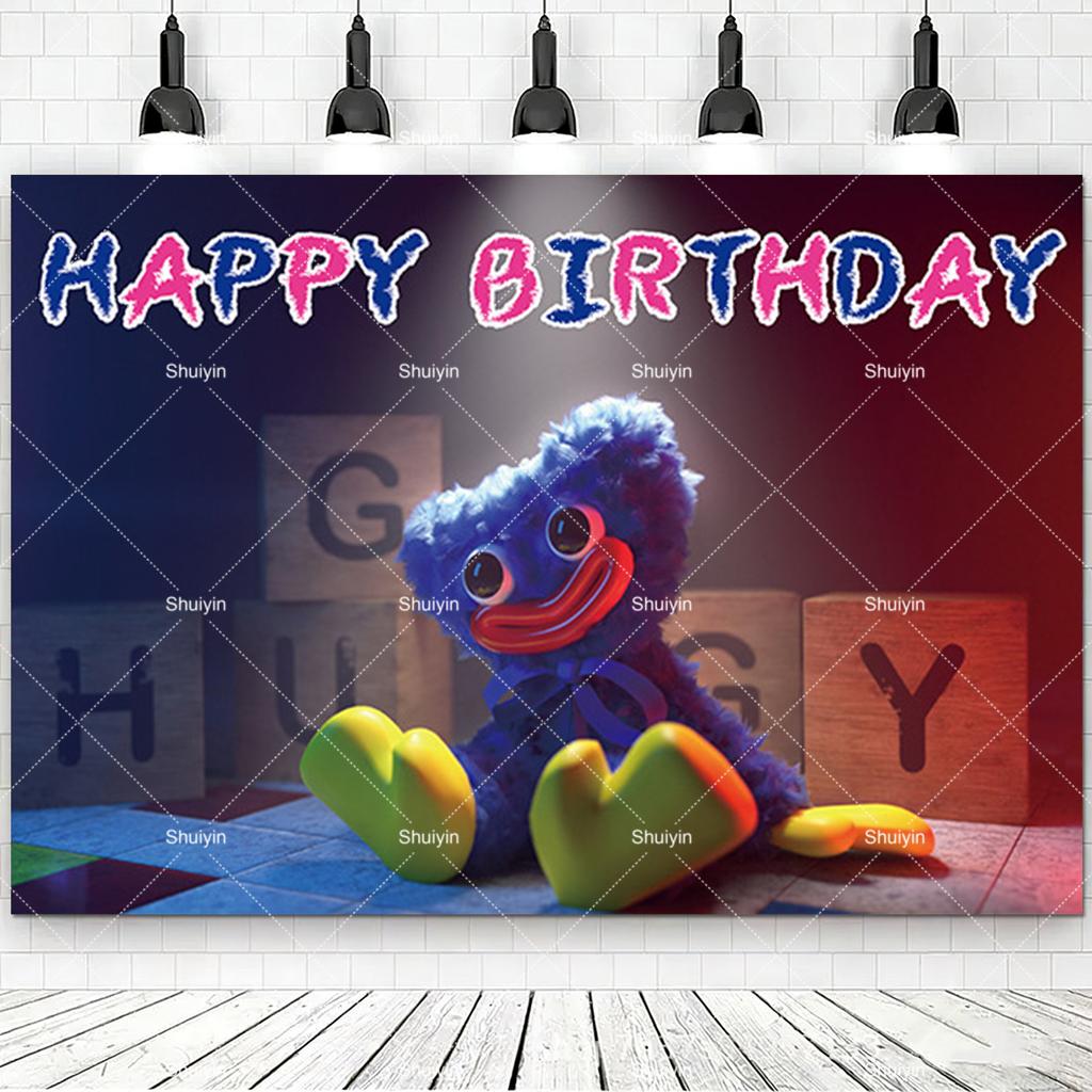 Hot Game-P&Poppy-Playtimes Backdrop Kids Birthday Decorations Party Supplies Baby Shower Banner Horror Festival Decor Props Gift
