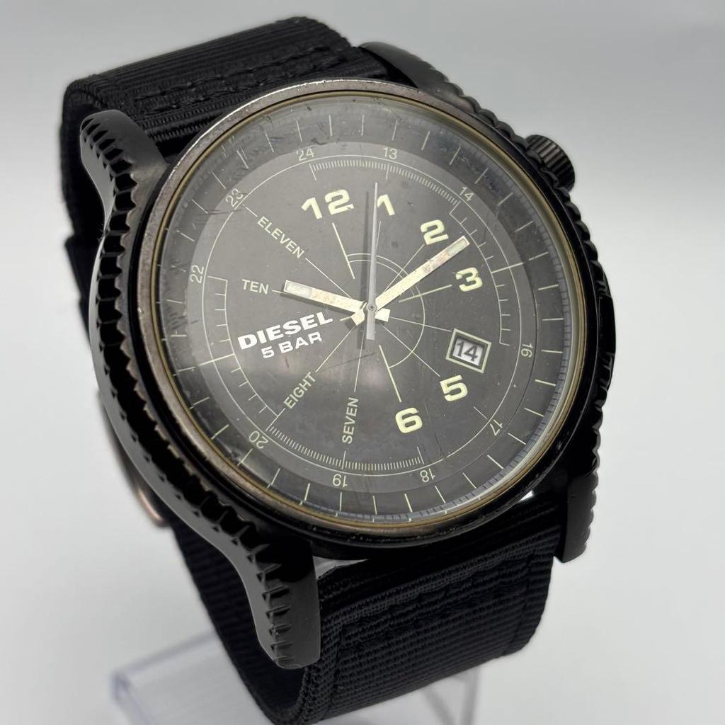 Used Working condition DIESEL watch DZ-1310 custom afteRMarket nylon strap