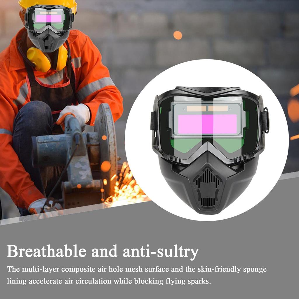 Auto Darkening Welding Helmet Adjustable Work Protective Equipments Face Shield Band High-end Anti-Impact Welder Mask Face Cover