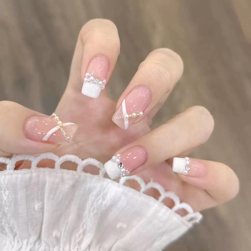 Frühling und Sommer Wind Tragen Nagel Reiner Wunsch Nagelpflaster Aufhellend Abnehmbares Nagelstück Langes und kurzes Nagelstück Fertigprodukt