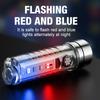 USB C Rechargeable LED Flashlight LED Mini Keychain Light Multi-functional Portable Flashlight Camping Light