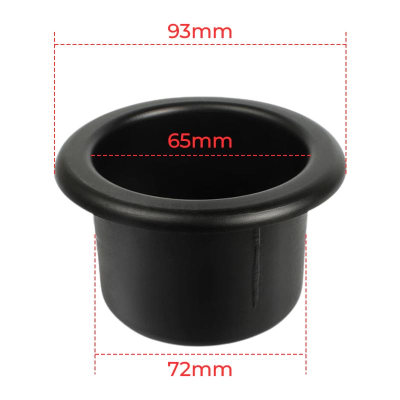 

Черный автомобильный держатель для напитков для воды, утопленный для автомобиля RV, морской прицеп для лодок, пластиковый держатель для стаканов, авто интерьер 72mm