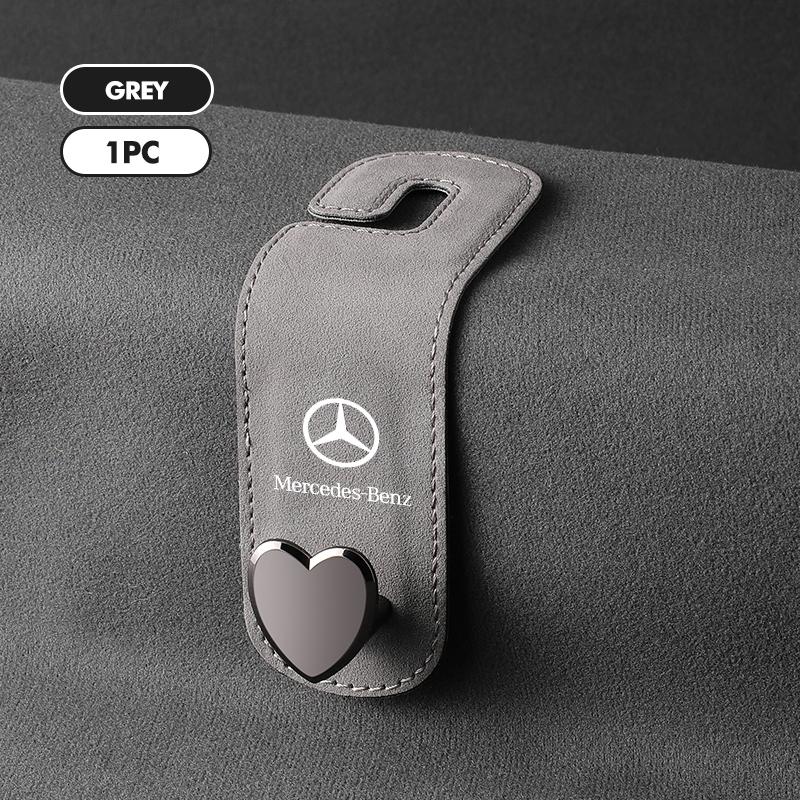 

Car Back Seat Headrest Suede Soft Hanging Hook Storage Hanger For Mercedes Benz W211 W124 W176 W177 C180 C200 C260 C300 GLC CLE