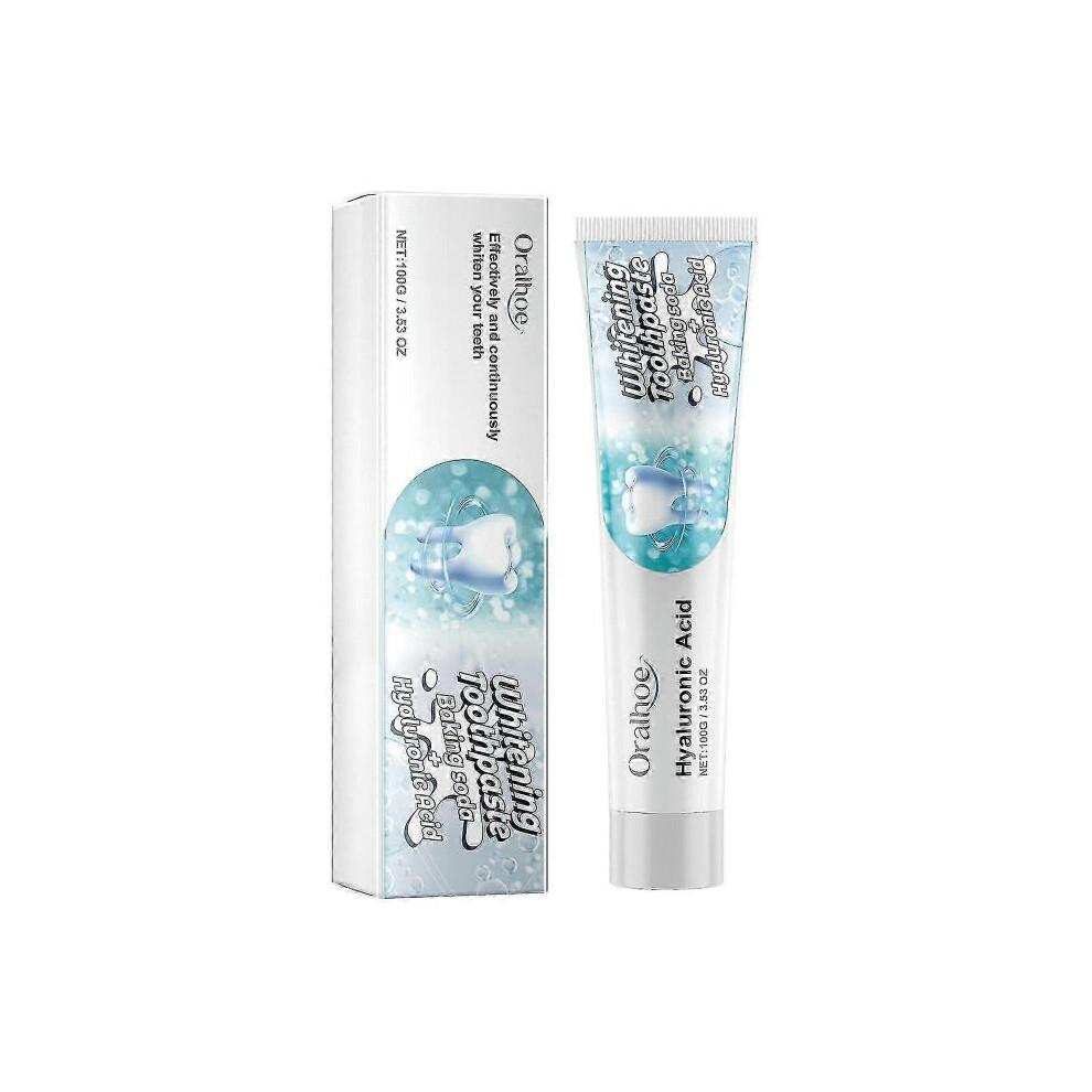 Hyaluronic Acid Dual-Effect Whitening Toothpaste, Hyaluronic Acid Cavity Protection Toothpaste, Freshens Breath Reduces Plaque Fights Bad Breath