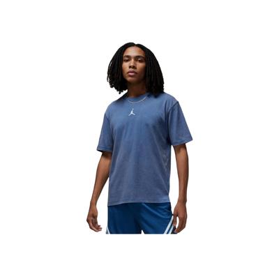 Logo Crew Neck Pullover Short Sleeve T-Shirt Men Tops Blue DH8920-493
