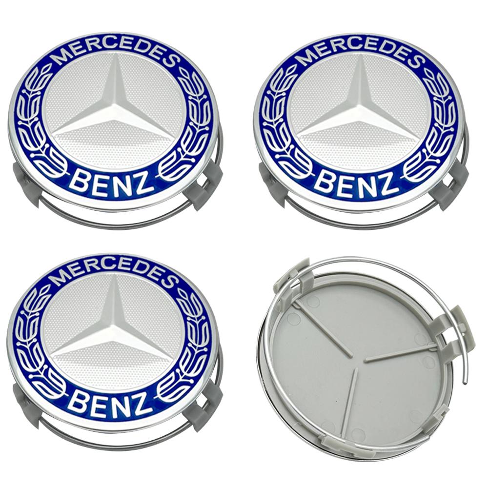 75MM 4pcs Car Wheel Center Covers Hub Caps For Mercedes Benz W203 W204 W210 W168 AMG CLA GLB GLC Interior Mouldings DQLGG-BENC WD1