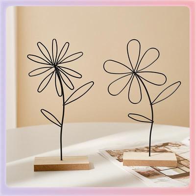 Industrielles Schmiedeeisen Blumenornament für Zuhause, Schreibtisch oder Weinschrankdekoration