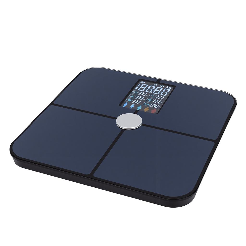 Smart Body Scale for Weight Fat Tempered Glass Body Composition Analyzer with Large Display Color Screen