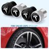 Car Sticker 2025 Hot Automobile  Aluminum Wheel Tire Valve Stem Caps Airtight Covers For Tesla Model 3 Model X Y Style Roadster