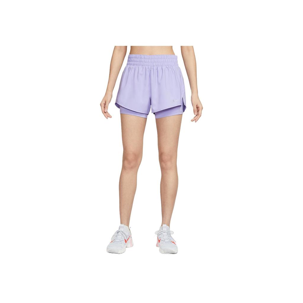 Nike Dri-Fit One Fashion Comfortable Solid Color Versatile Quick-Dry Casual Shorts Women Shorts Ice-Purple Lilac DX6013-533