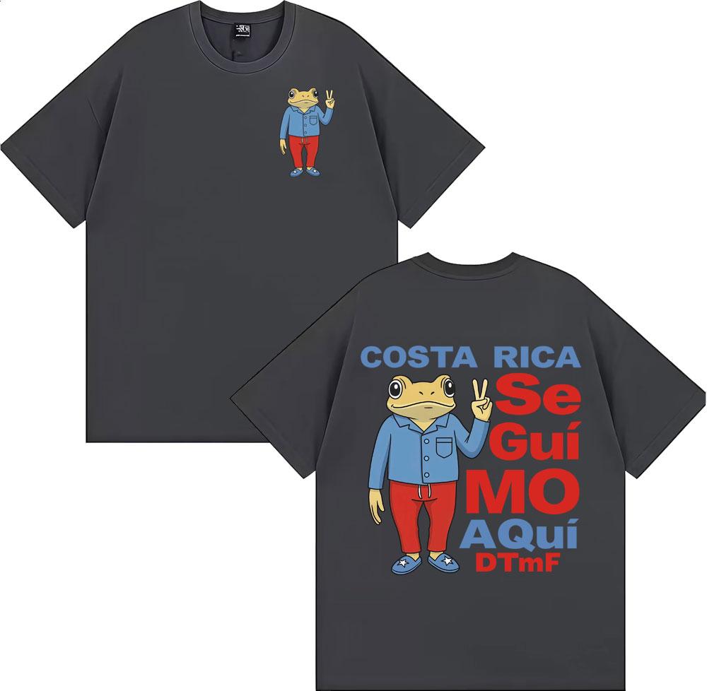 Bad Bunny Debi Tirar Mas Fotos DTMF T Shirt Costa Rica Se Gui Mo Aqui Tshirts Men Women Vintage 90s Cartoon Short Sleeve Tshirt