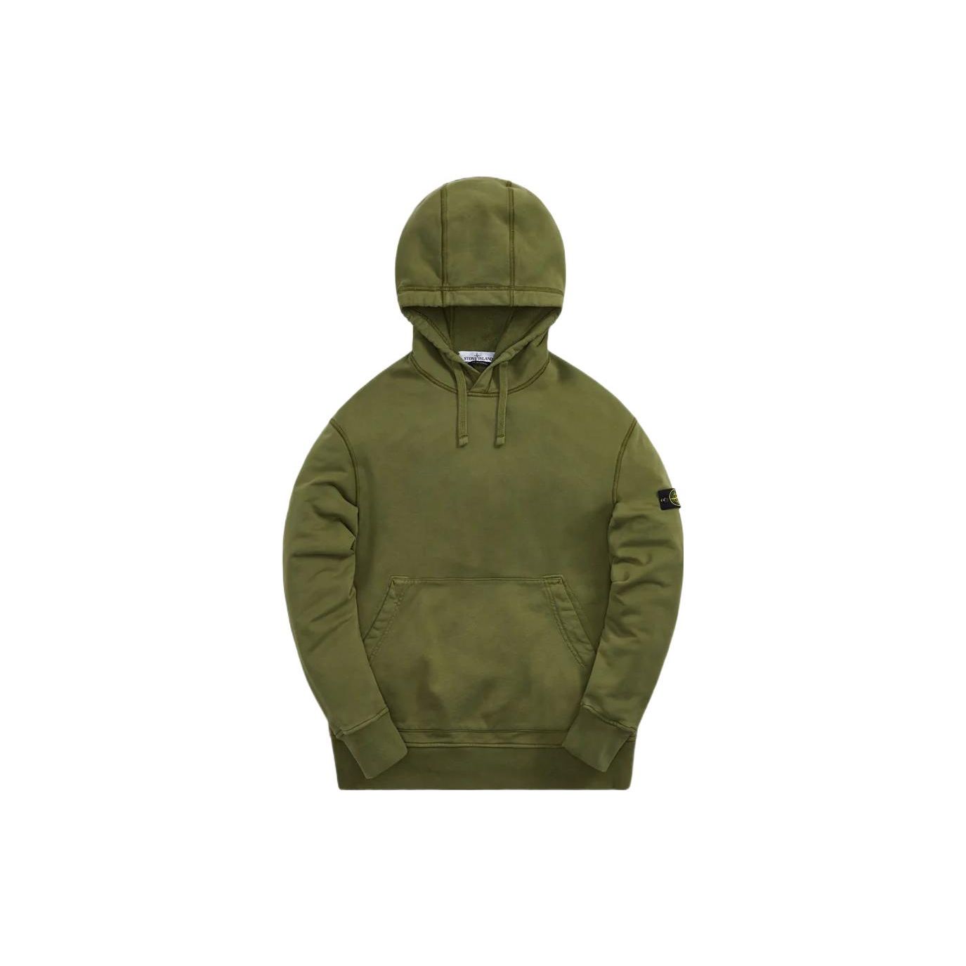 

Stone Island Logo Patch Pull Over Hoodie Olive Green Men Tops 761564151-V0058 S