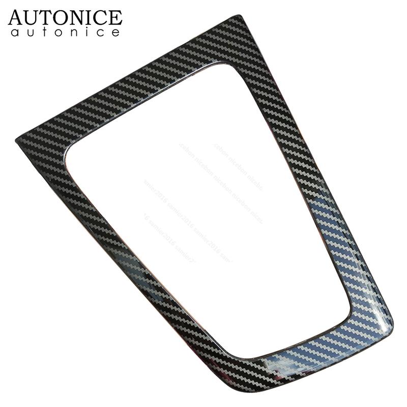 Carbonfaser Farbe Stahl Innere Schalthebelblende Abdeckung Zierleiste Passend für Ford Focus MK3 2012 2013 2014 MT