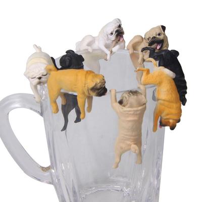 Estilo Coreano Pug Fofo Alga Bola Copo Borda Estatueta