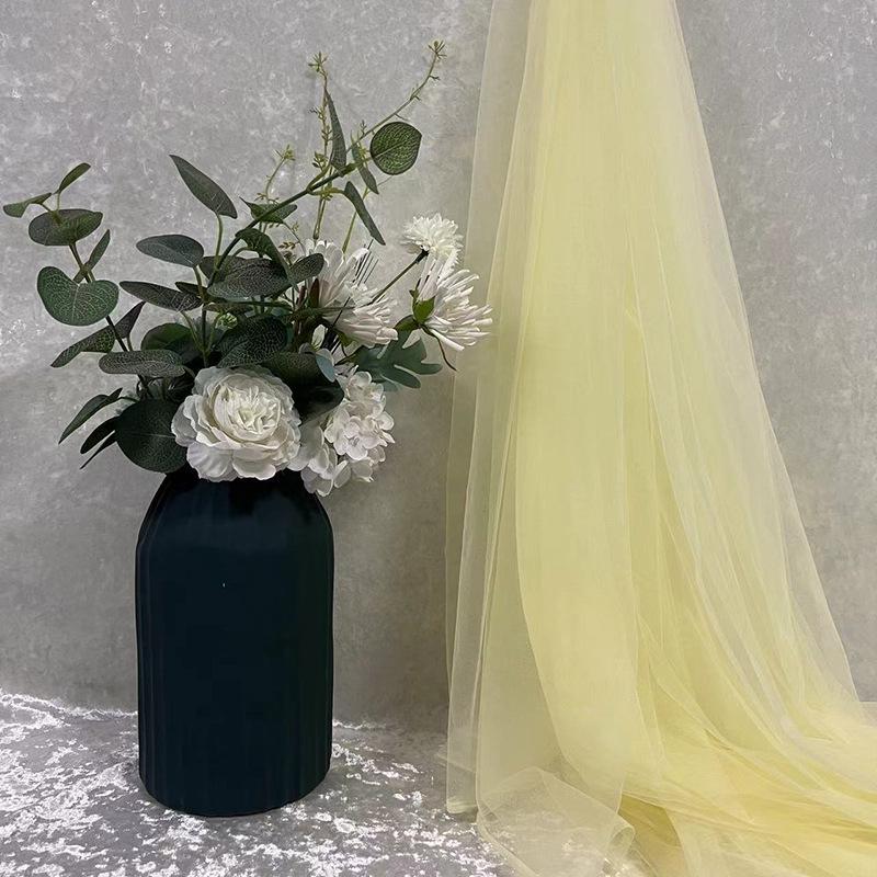 Green Soft Yarn Curtain Net for Kindergarten Decoration, Scene Layout, Wedding Backdrop, and Dress Fabric