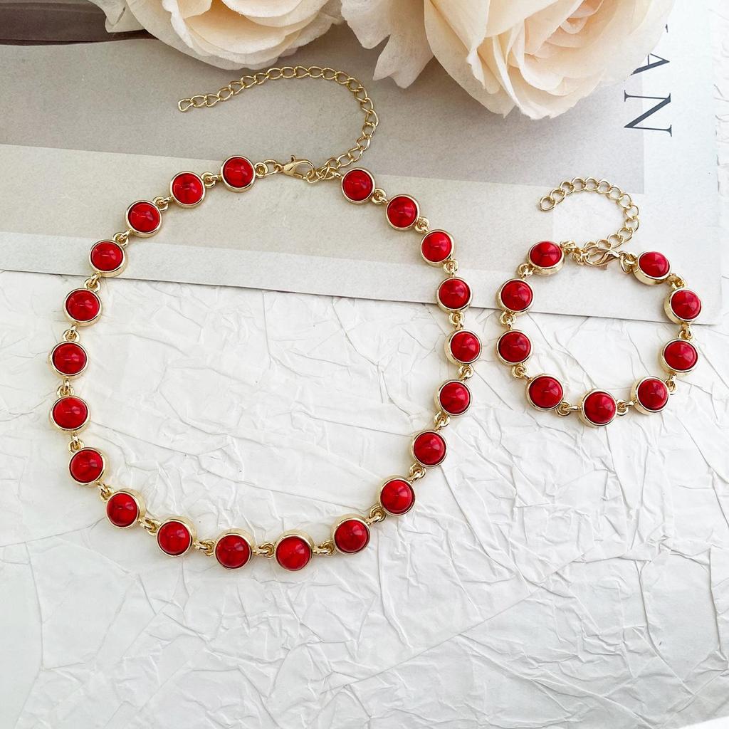 Spring/Summer Colorful Diamond Choker - Women's High-End, Versatile Design Clavicle Necklace