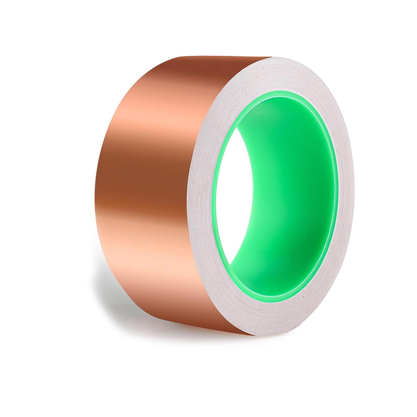 

Copper Foil Tape for Guitar, Shielding Crafts Electrical Repairs and with Conductive Adhesive, Gold Copper Tape One Size