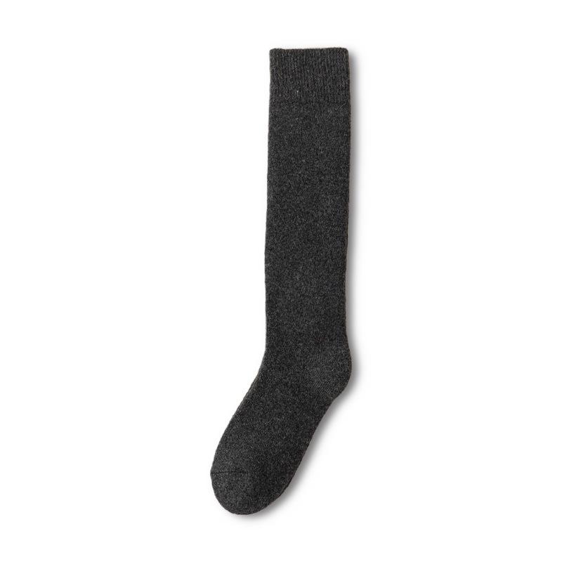 Men's Thick Wool Socks - Warm, Long, High-Top, Plus Velvet for Autumn/Winter