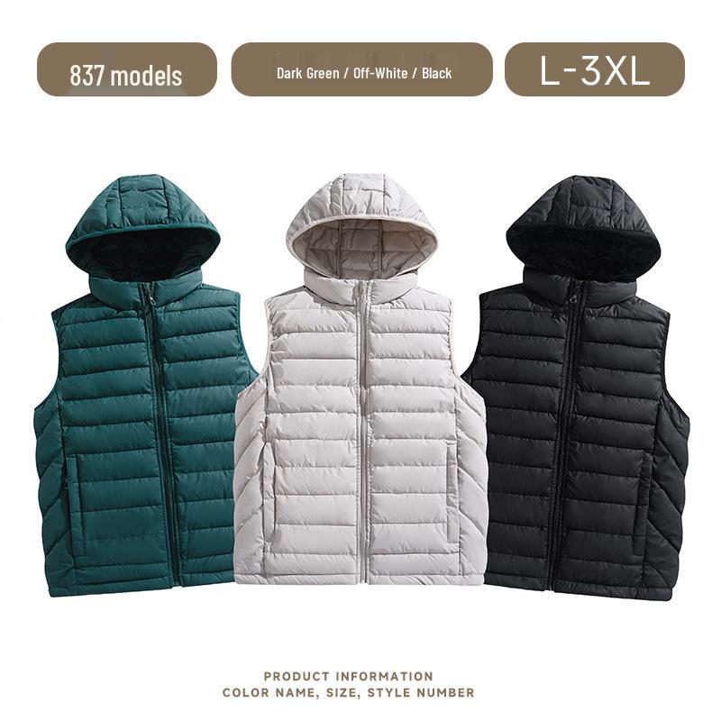 2025 Podzim/Zima Pánská Lehká Teplá Bavlněná Vesta Bez Rukávů - Trendy Módní Styl